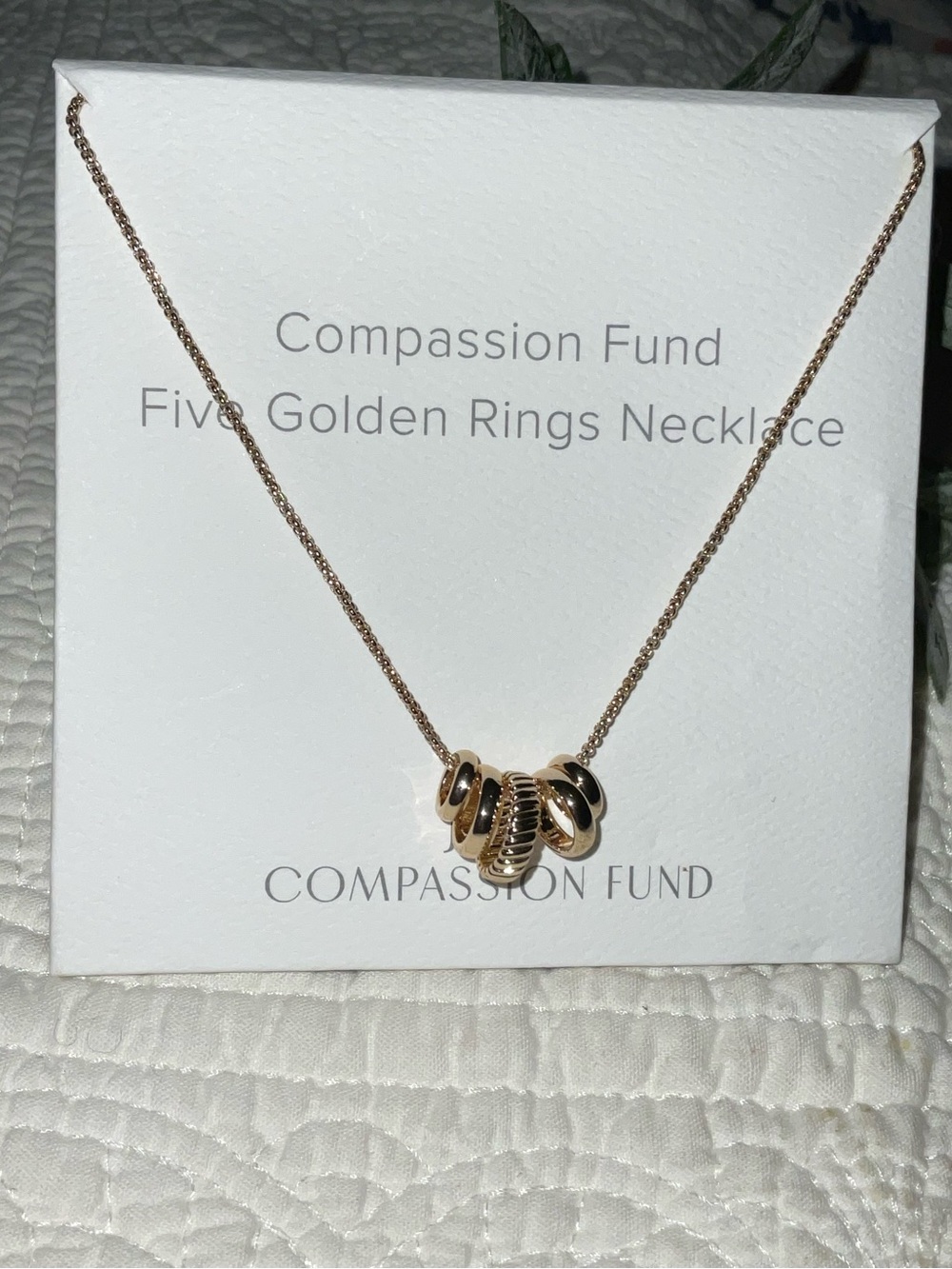 J. Jill Gold Five-Ring Pendant Necklace